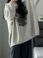 Tulip Jacquard Loose Sweater