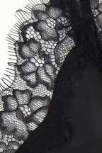 Asymmetric Lace Trim Fitted Bodycon Mini Dress