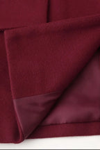 Scarf Collar Single Breasted Wool Coat