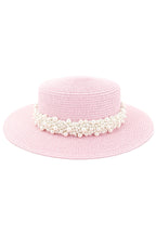Pearl Embellished Beach Hat