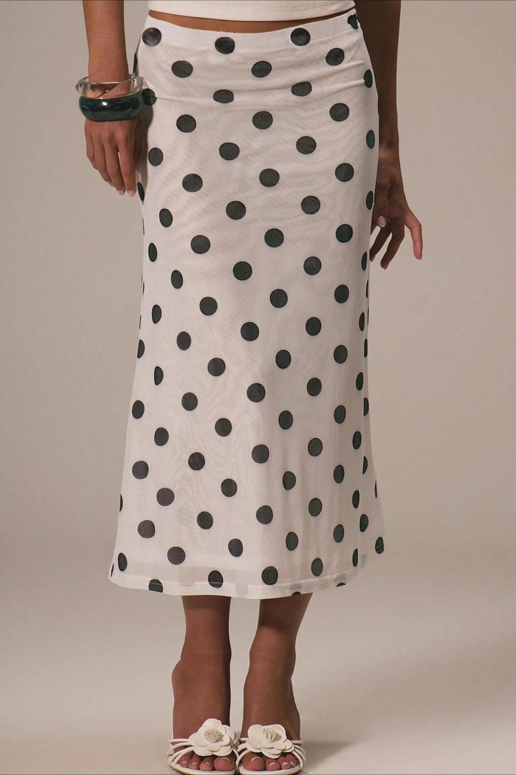 Polka Dot A-Line Skirt