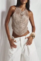 Elise's Tassel Halter Top