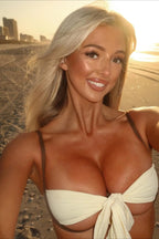Tie Front Bandeau Bikini Set