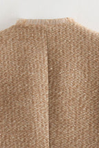Tweed Single Breasted Short Coat