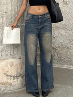 Distressed Straight Loose Boyfriend Jeans