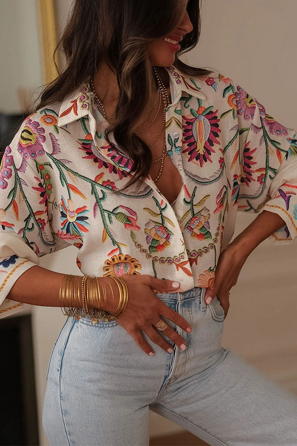 Wanderlust Floral Print Casual Shirt