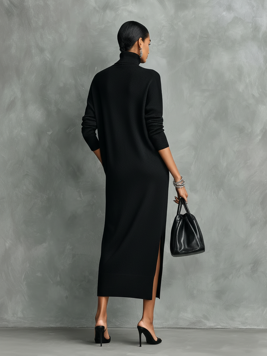 | Elegant Knitted Midi Dress
