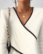 | Women Winter Wrap V Neck Sweater