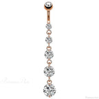 7 Cardiac Gems Extended Gothic Belly Ring