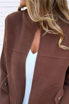 Full Size Textured Knit Zip Up Outerwear Plus Size