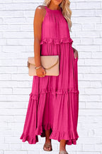 Ruffled Sleeveless Maxi Dress | Flowy & Feminine