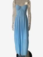 Pleated Corset Bustier Bodice Sleeveless Maxi Party Dress For Women 2026