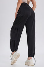 Blue Zone Planet | Basic Bae Drawstring Elastic Waist Ruched Joggers