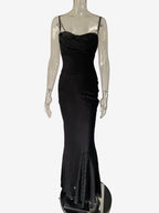 Cowl Neck Animal Pattern Fishtail Maxi Cami Dress For Women 2026