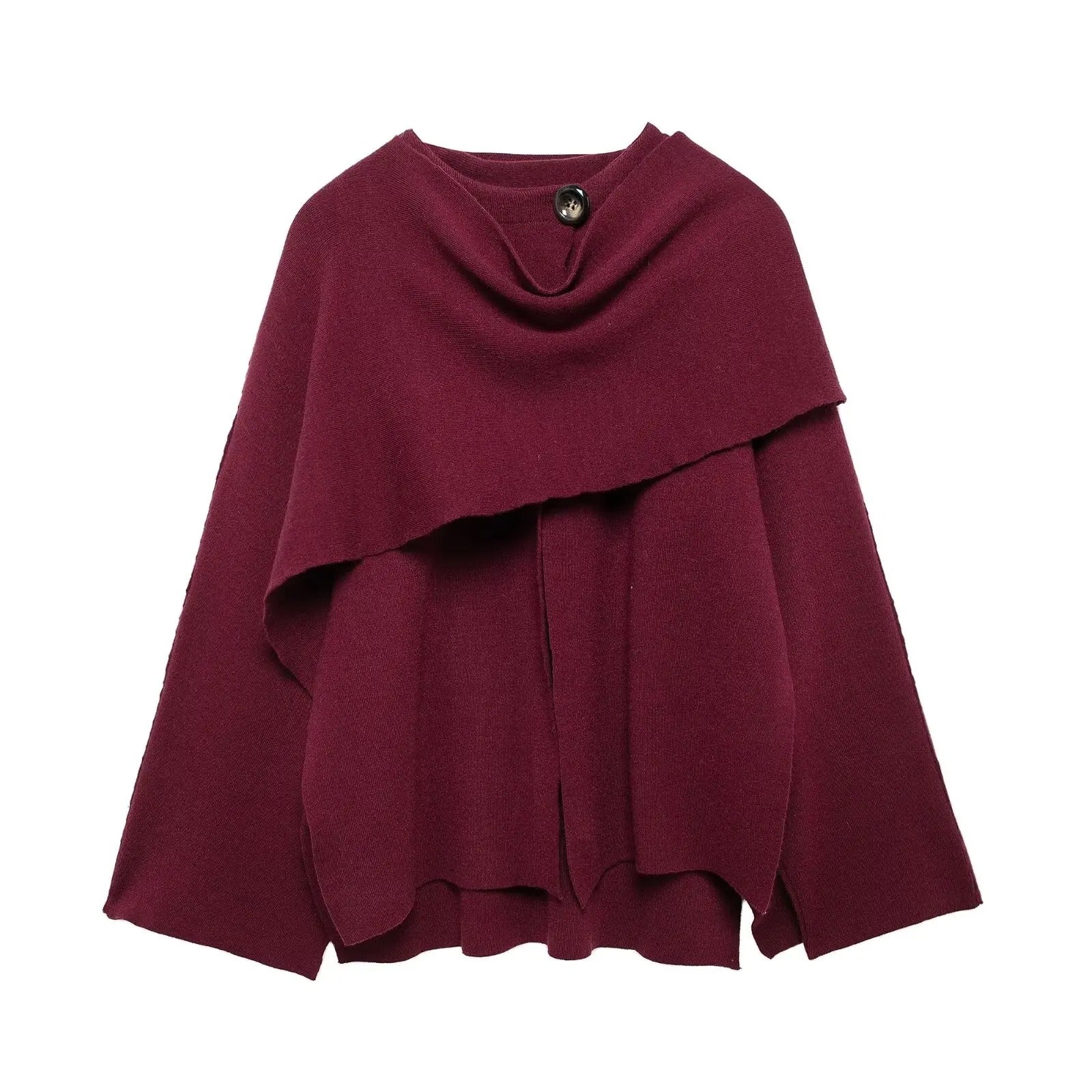 | Women Draped Cape Coat