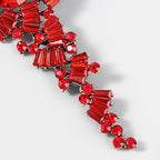 Retro Alloy Acrylic Flower Long Earrings