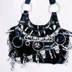 O ring PU leather rivet handbag  | Festival Outfits Women