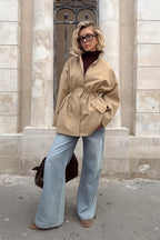 Barnfit Midi Drawstring Trench Coat