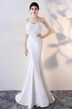 Bow Strapless Mermaid Maxi Dress