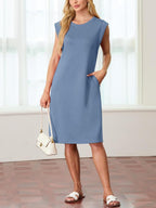 | Loose Pocket Midi Dress