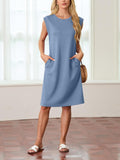 | Loose Pocket Midi Dress