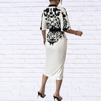 Button Front Half Sleeve Dress