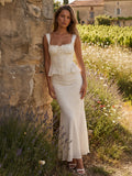 Embroidery Sleeveless Top And Asymmetric Mermaid Skirt 2-Piece Set For Women 2026