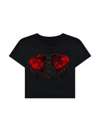 Punk Heart Printed Crop Top