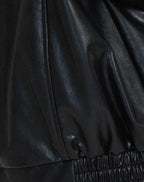 | Women’s Oversized Leather Bomber Jacket