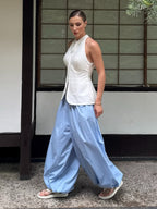 Pure Cotton Lantern Pants Color Loose-fit Comfort Pants