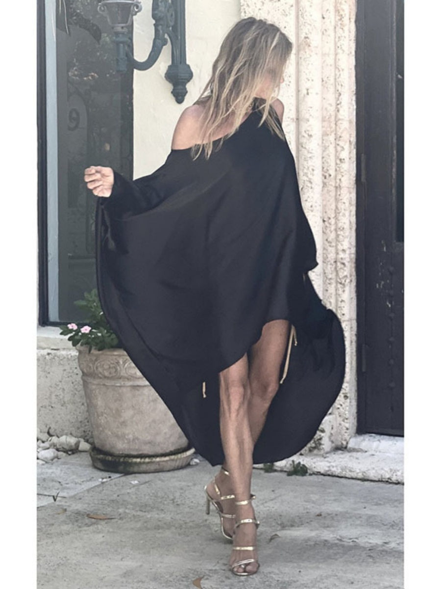 Printed Beach Vacation Style Off-shoulder Maxi Dress
