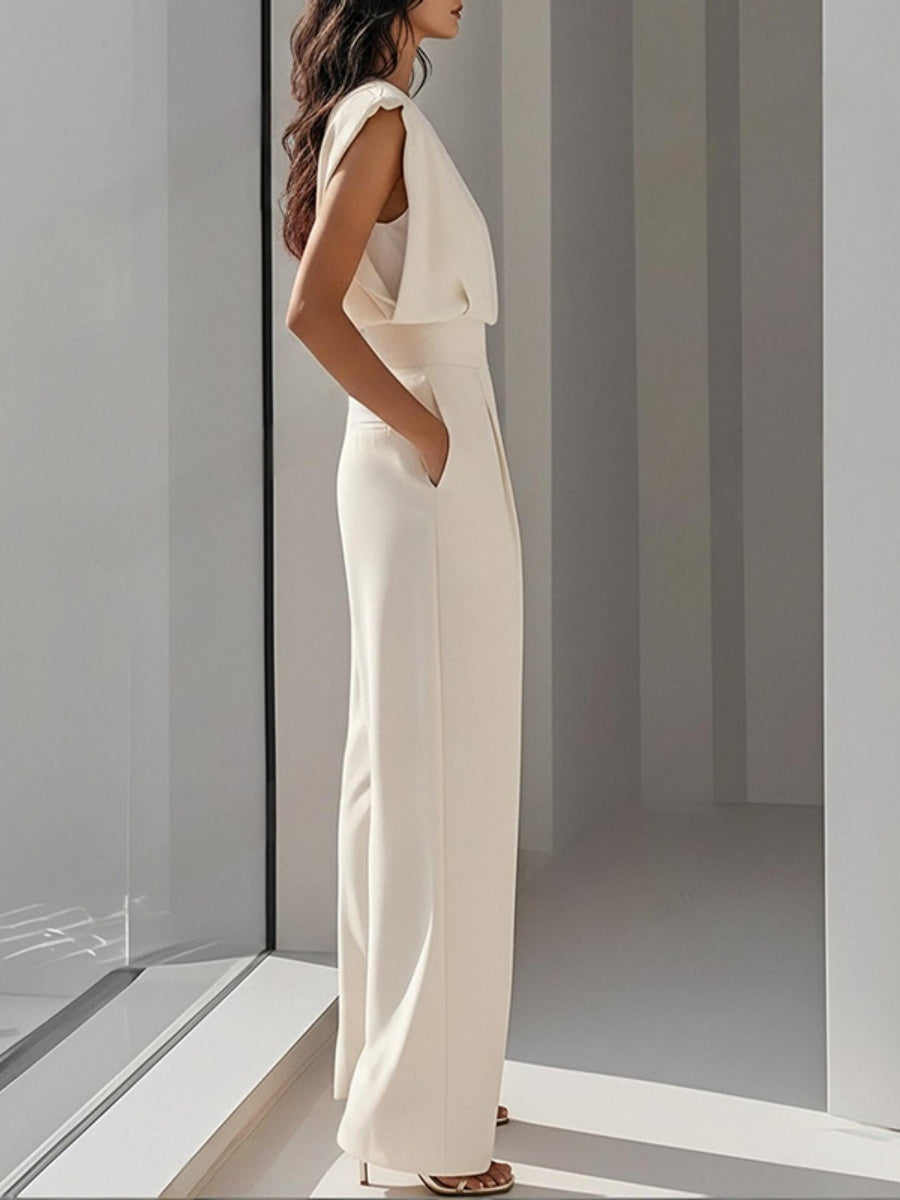 Sleeveless Waist Temperament Commuting Jumpsuits