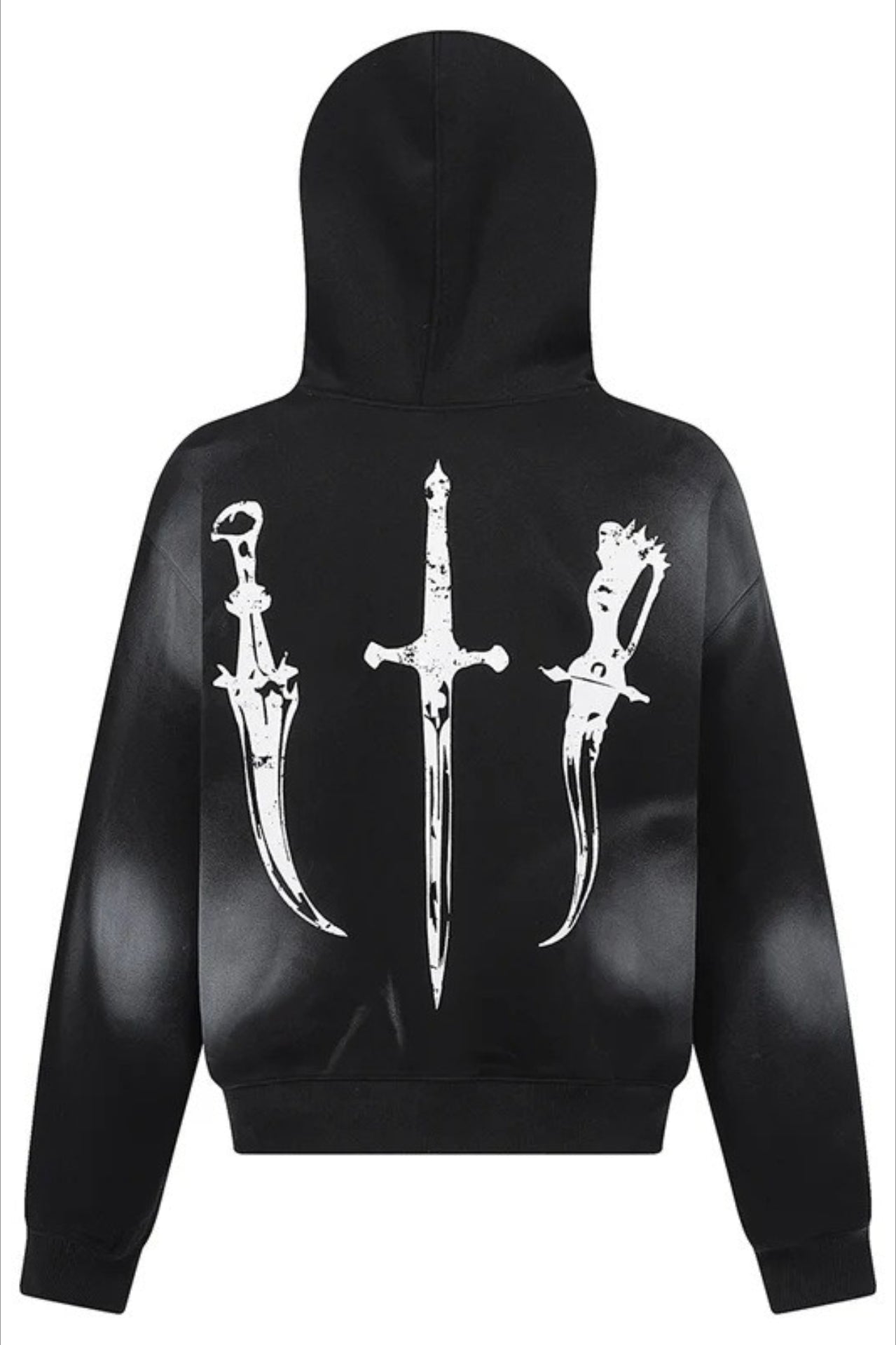 Street Print Fur Trimmed Relaxed Hoodie