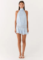 Willow Chiffon Mini Dress - Blue