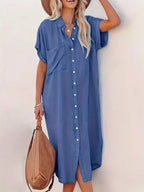 Talia Timeless Dress with Fixed Pockets Evening Wear Edit