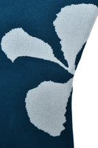 Print Backless Slim Waist Bodycon Sweater Dress