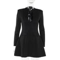 Elegant Slim Fit V-neck Long-sleeve Dress