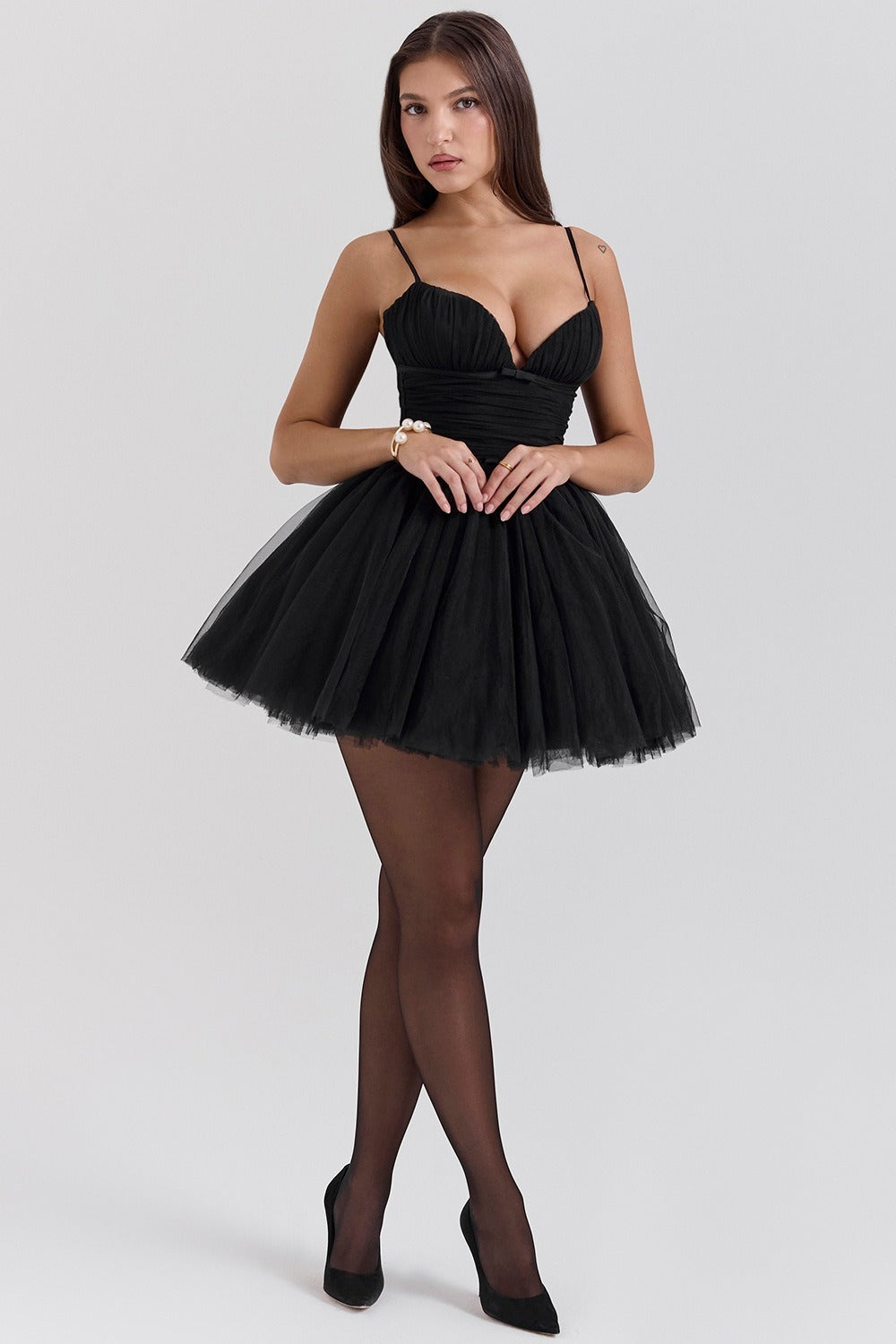 Chiffon Lace-up Backless Dress