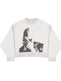 Face Print Oversized Sweaters