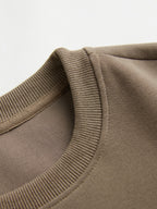 Solid Color Sleeve Embellished Oversized Hoodie