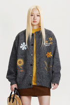 Vintage Floral Embroidered Cardigan