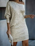 Dayana Aesthetic Party Contrast Sequin Dress Statement Occasion Edit