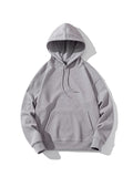 Men’s Solid Color Pure Cotton Drop Shoulder Oversized Hoodie