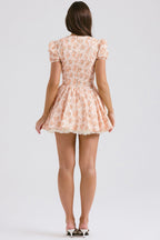 Sweetheart Puff Sleeve A-Line Floral Dress