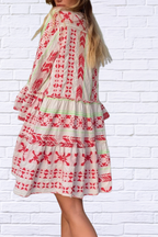 Printed Tierred Babydoll Dress