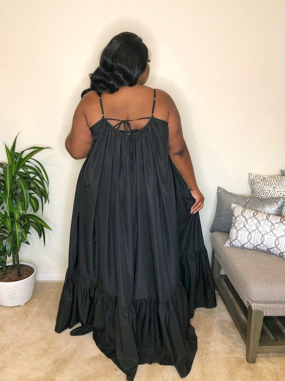 Sleeveless Halter Maxi Dress