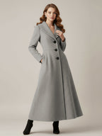 Full Length Woolen Coat With Shawl Collar For Women 2026