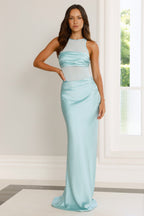 Elegant Maxi Dress Aqua