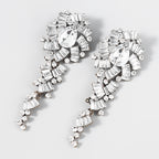 Retro Alloy Acrylic Flower Long Earrings