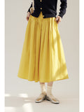 Solid Color Cotton Medium Elastic Straight Leg Trousers